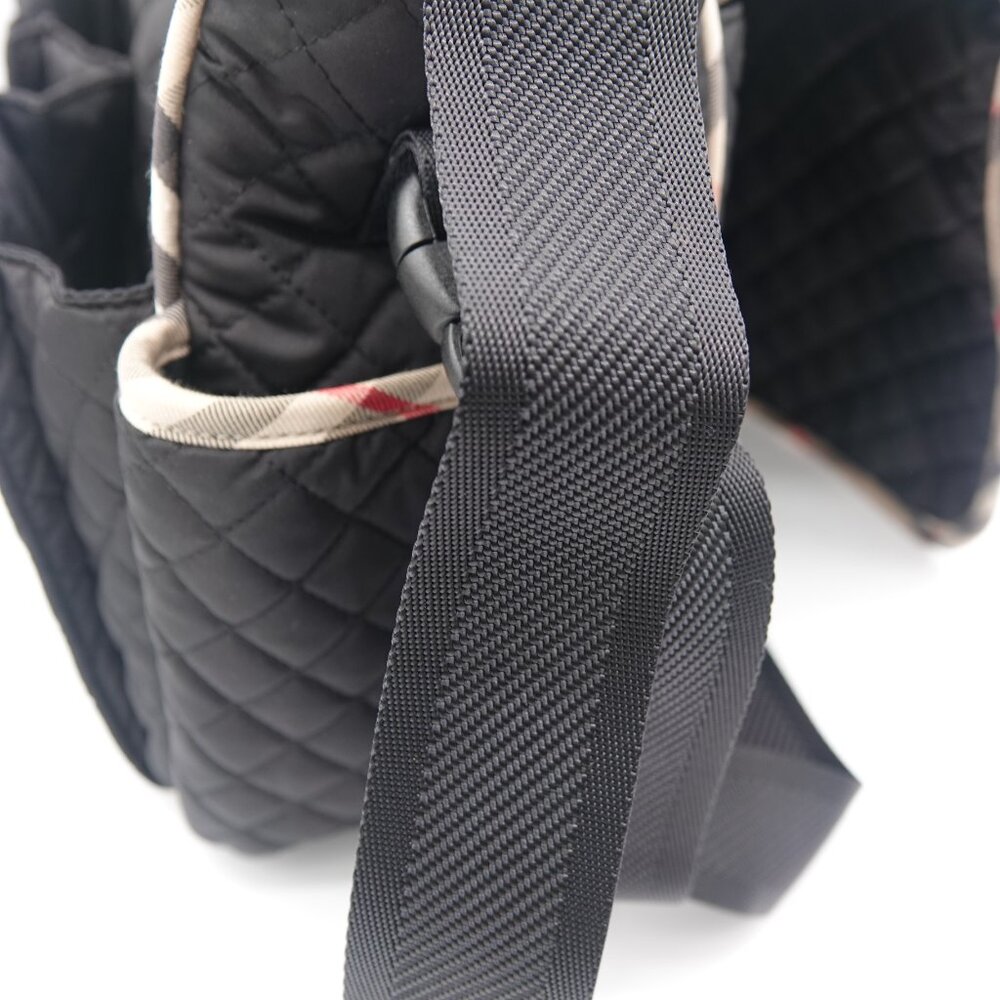 Burberry Nova Check Quilted Diaper Bag Black - Picture 10 of 13